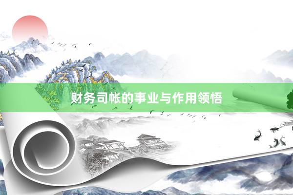 财务司帐的事业与作用领悟